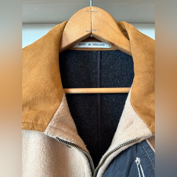 VTG Tibbett Jacket Mens 44 Tan-Brown Wool Blend Heavy Coat Made In England - Picture 2 of 14